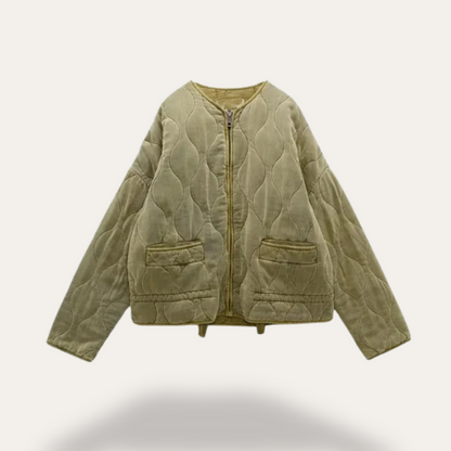 Ladies' Glitter Snowflake Parka Coat - OutfitLondon