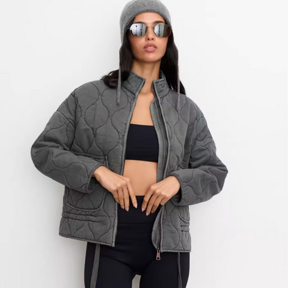 Ladies' Glitter Snowflake Parka Coat