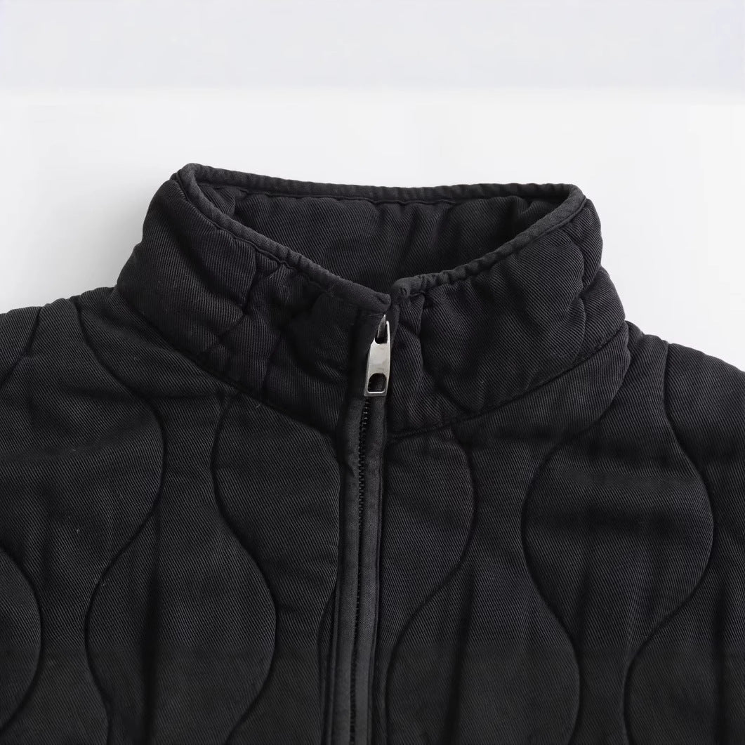 Ladies' Glitter Snowflake Parka Coat