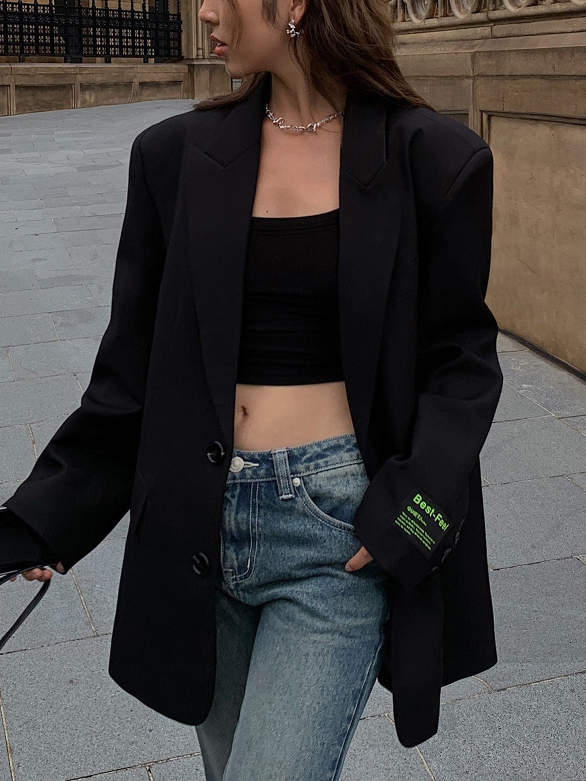 Loreline Women's Oversized Blazer Minimalist Style
