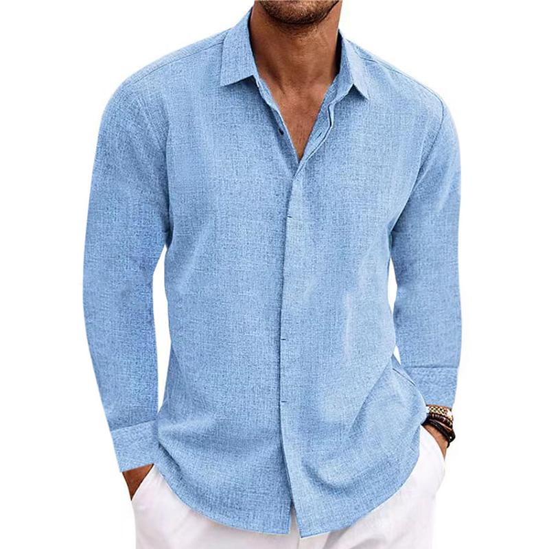 Lorino Men's Linen Long Sleeve Shirt