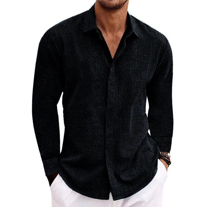 Lorino Men's Linen Long Sleeve Shirt