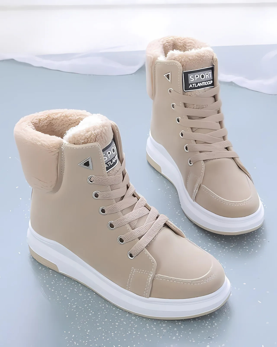 Lorly Women's Insulated Winter Boots Faux Fur Lining - OutfitLondon