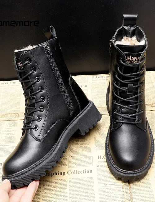 Lotte Women Leather Winter Boots - OutfitLondon