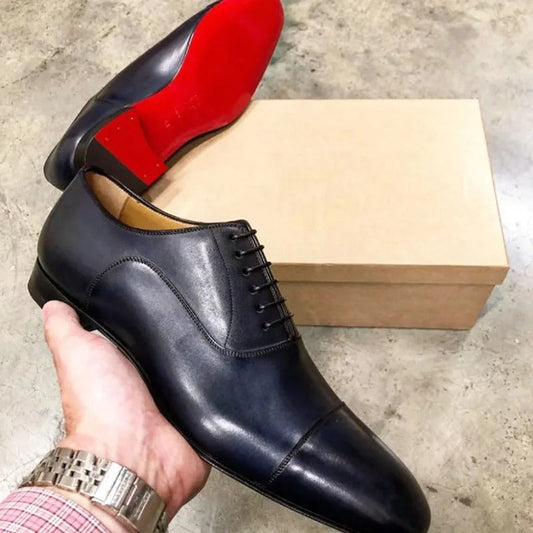 Men's Italian Leather Oxford Shoes - OutfitLondon