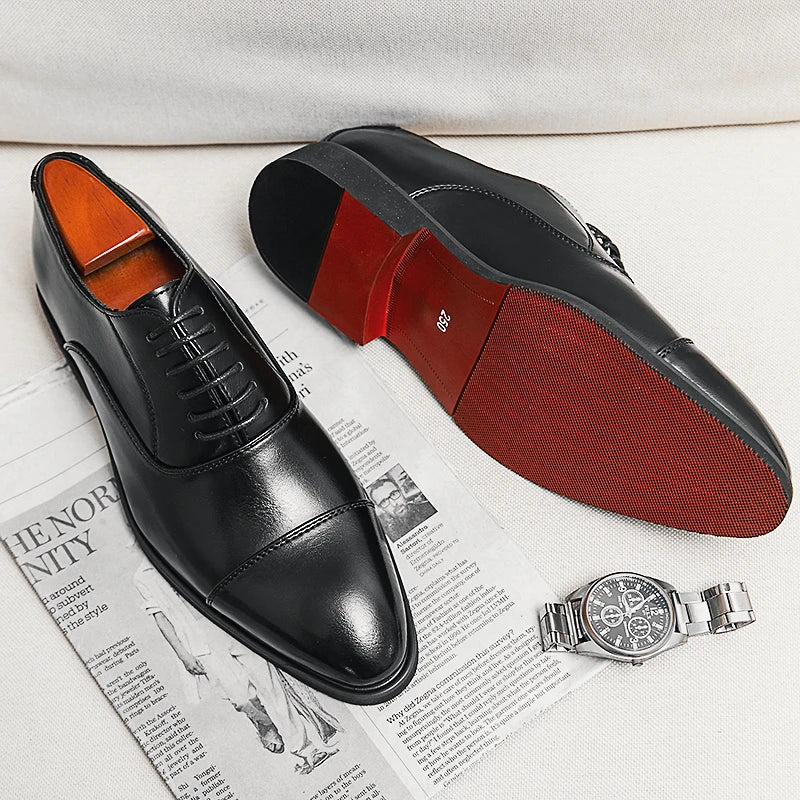 Men's Italian Leather Oxford Shoes