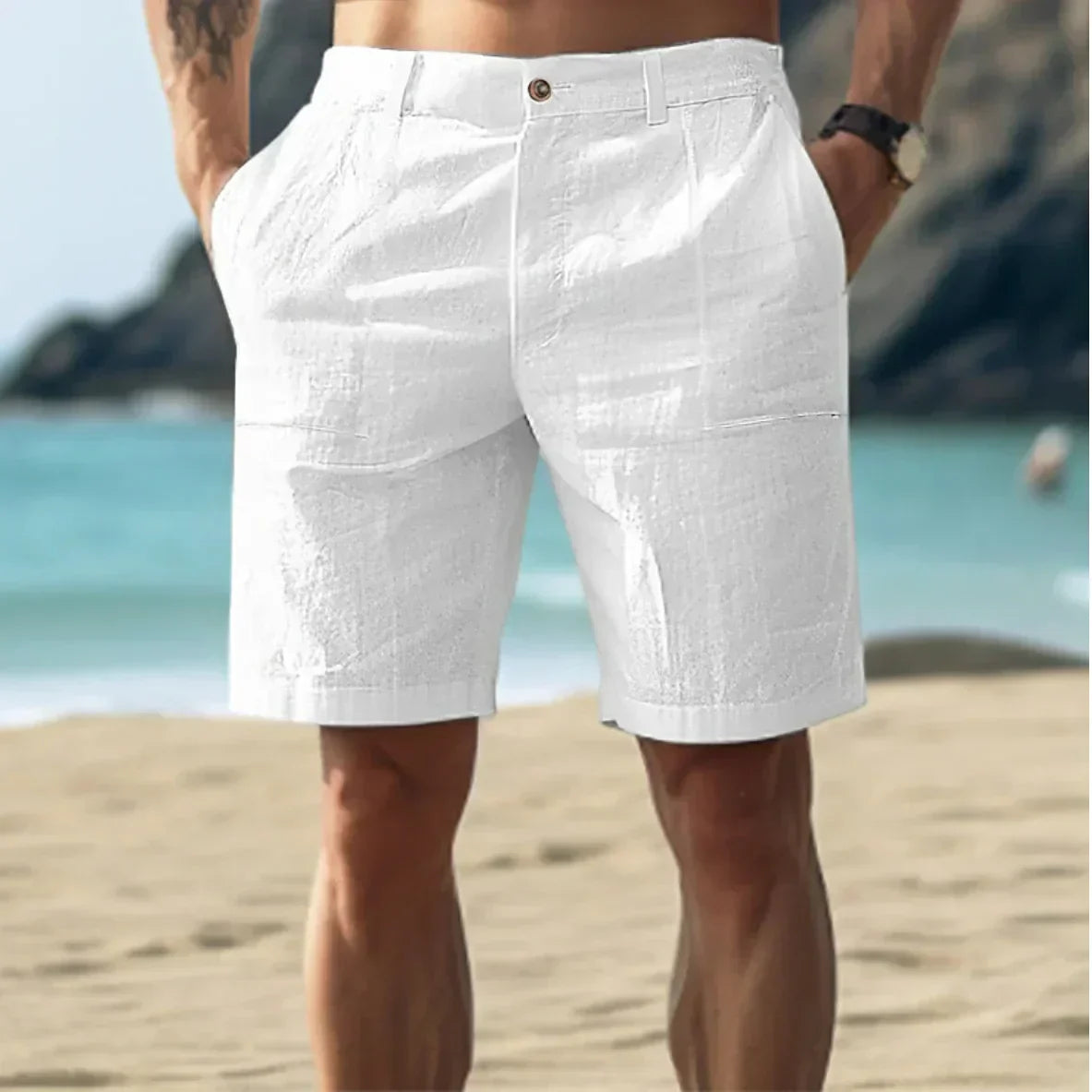 Men's Linen Shorts - OutfitLondon