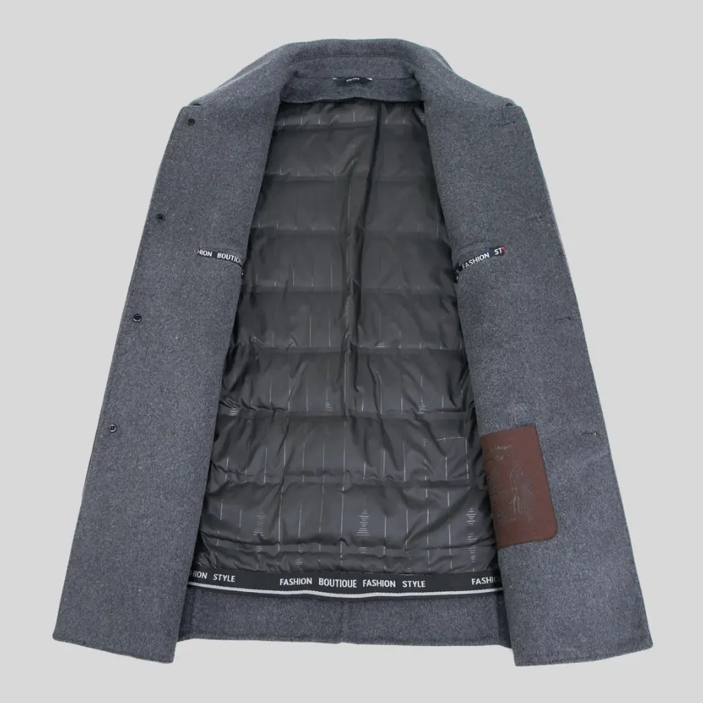 Men's Polyester Blend Tailored Coat