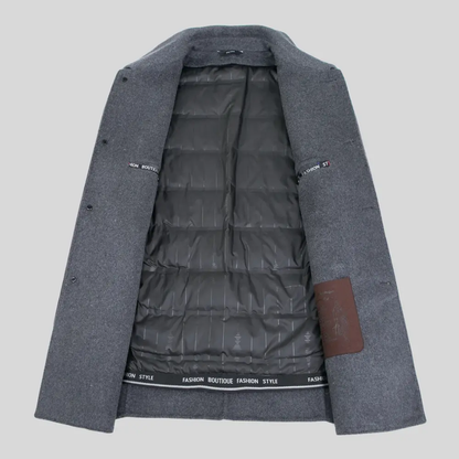 Men's Polyester Blend Tailored Coat