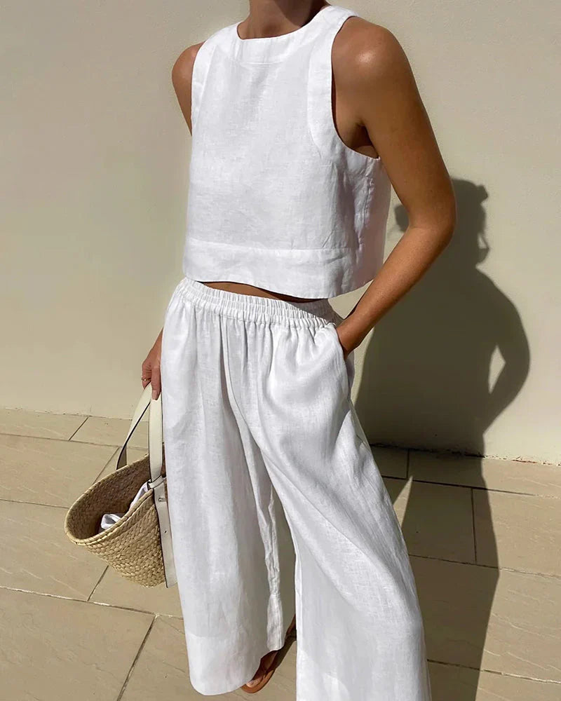 Comfy Summer Capri Pants Outfit Set - OutfitLondon
