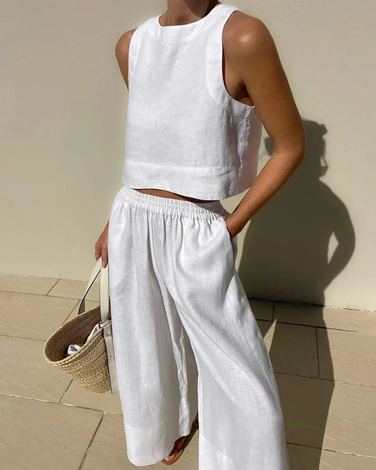Comfy Summer Capri Pants Outfit Set - OutfitLondon