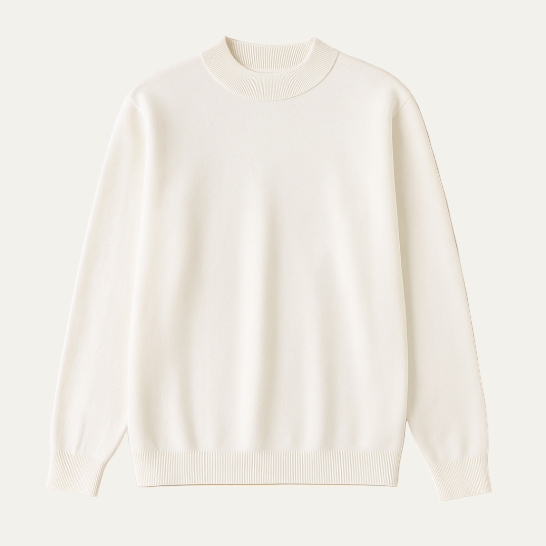 Men's Classic Crew Neck Ribbed Sweater - OutfitLondon