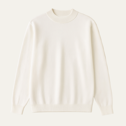 Men's Classic Crew Neck Ribbed Sweater - OutfitLondon