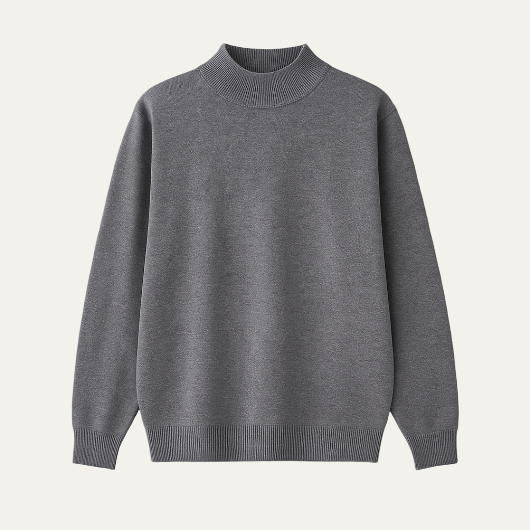 Men's Classic Crew Neck Ribbed Sweater
