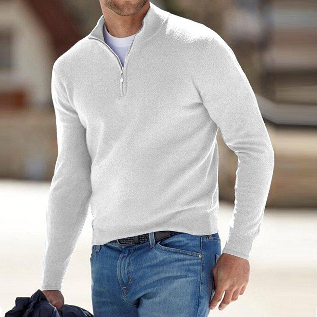 Classic Men's Quarter Zip Fleece Jacket - OutfitLondon