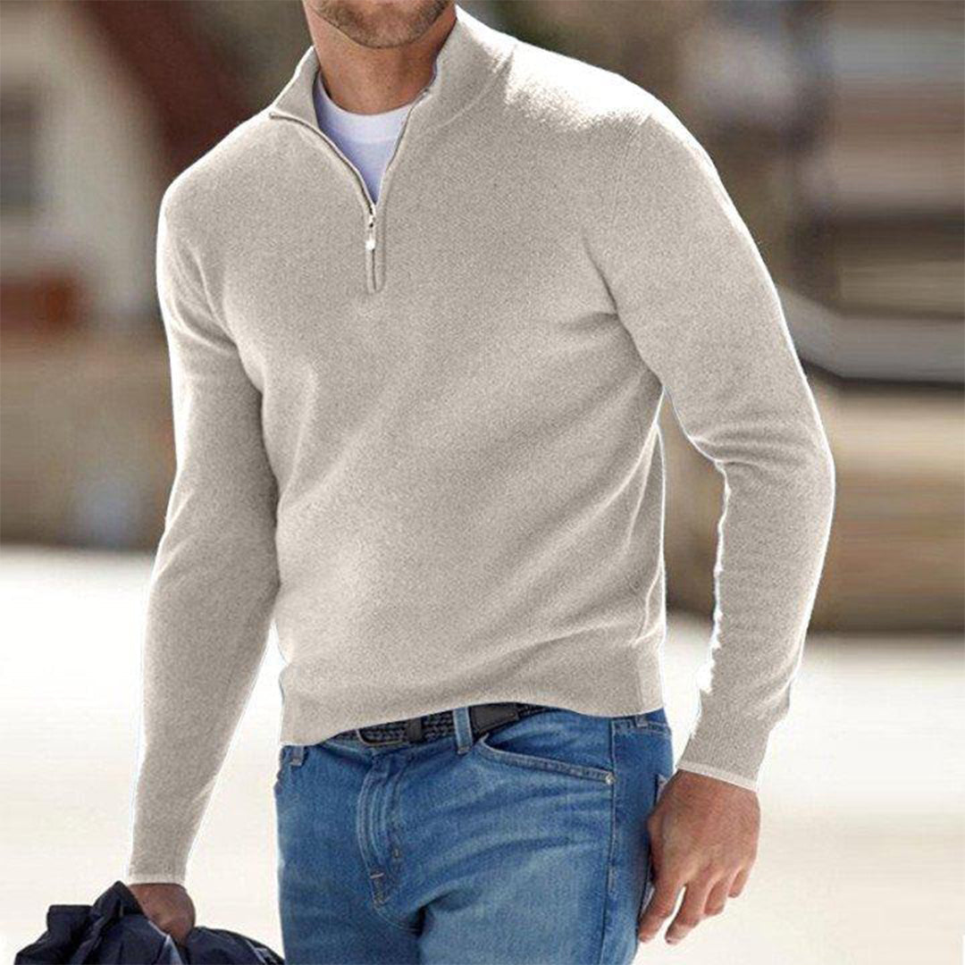 Classic Men's Quarter Zip Fleece Jacket