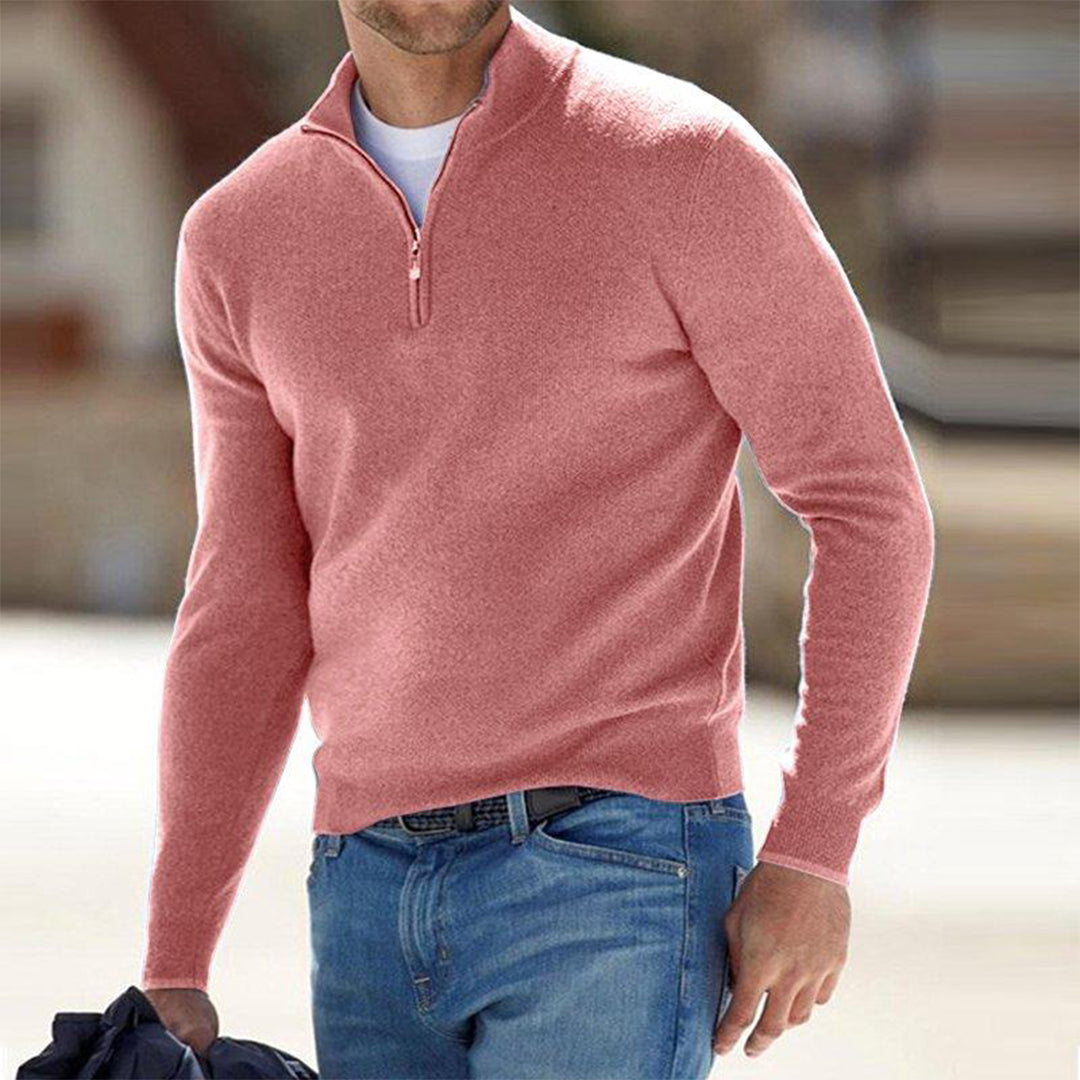 Classic Men's Quarter Zip Fleece Jacket