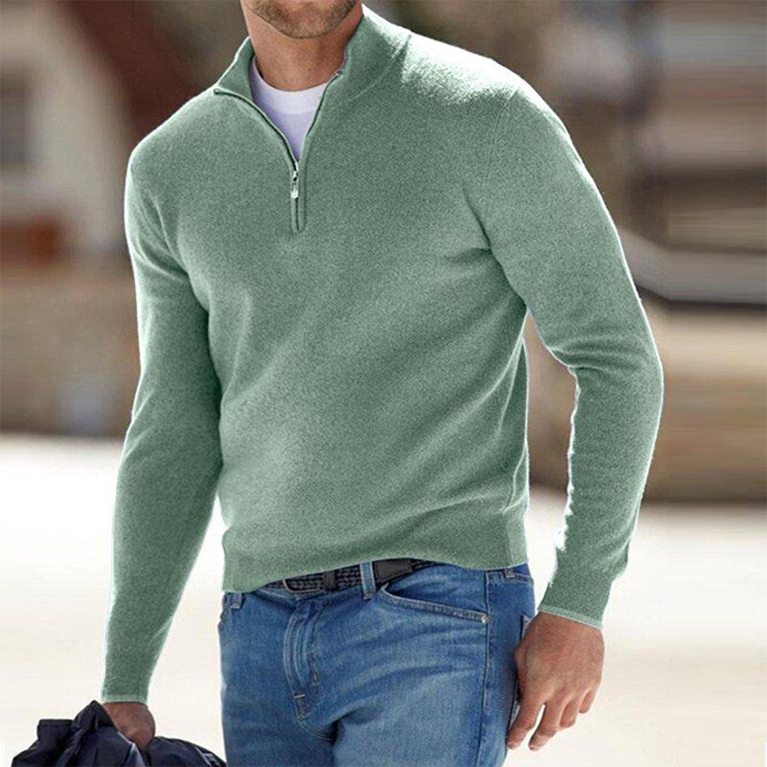 Classic Men's Quarter Zip Fleece Jacket