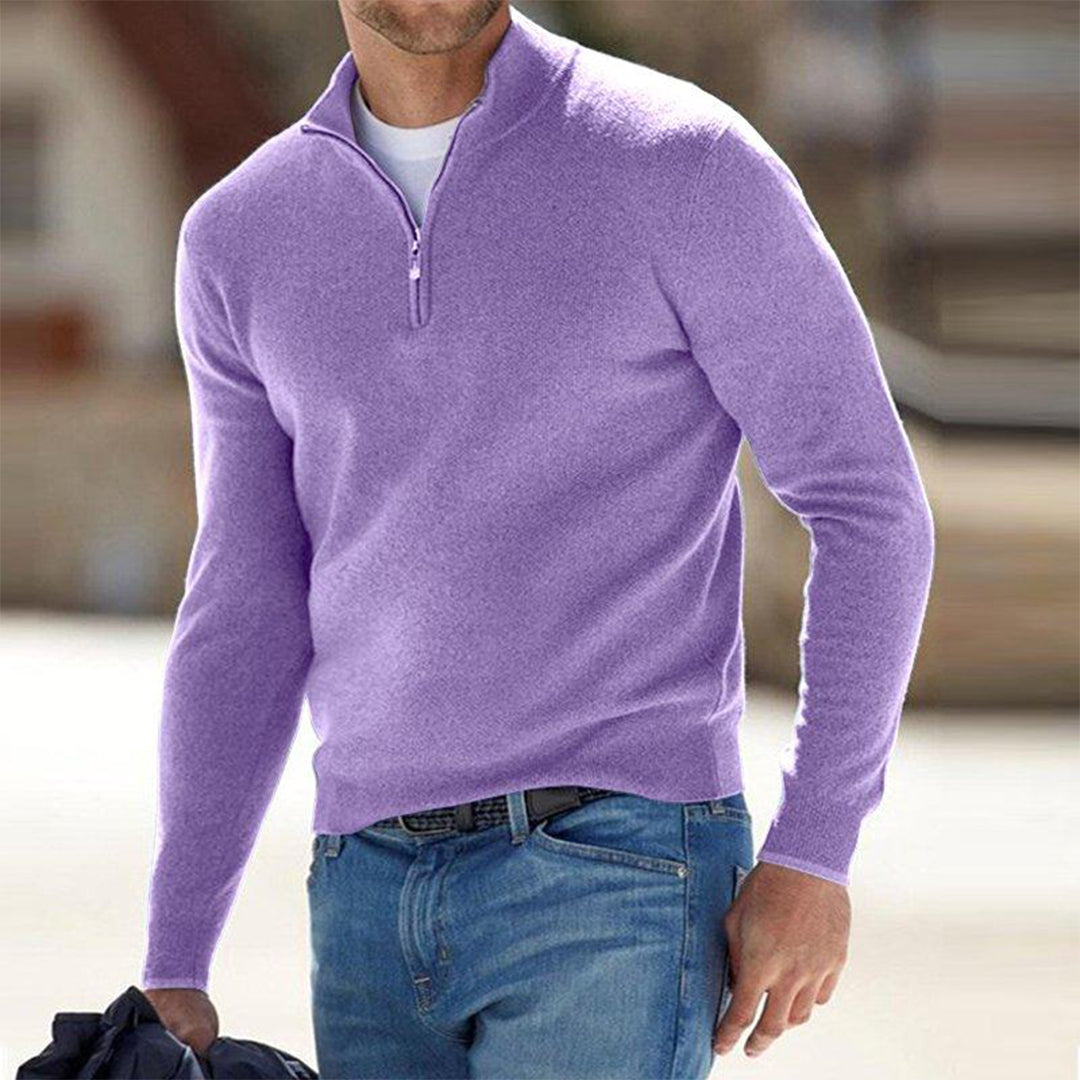 Classic Men's Quarter Zip Fleece Jacket