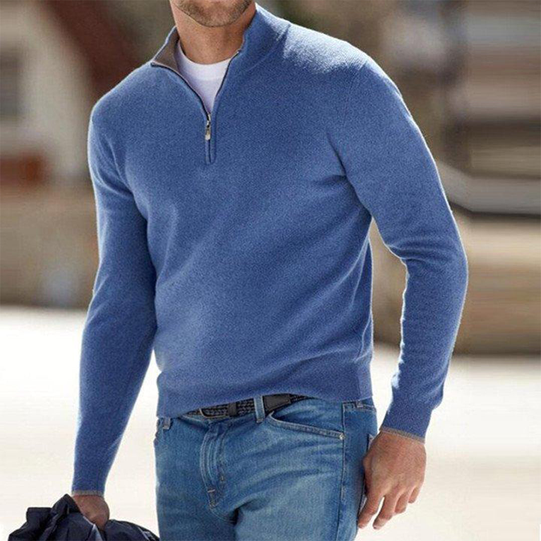 Classic Men's Quarter Zip Fleece Jacket
