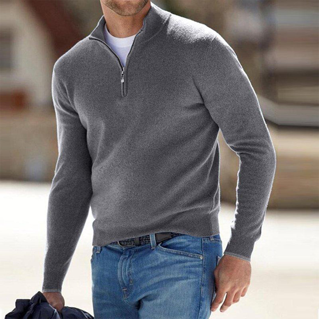Classic Men's Quarter Zip Fleece Jacket