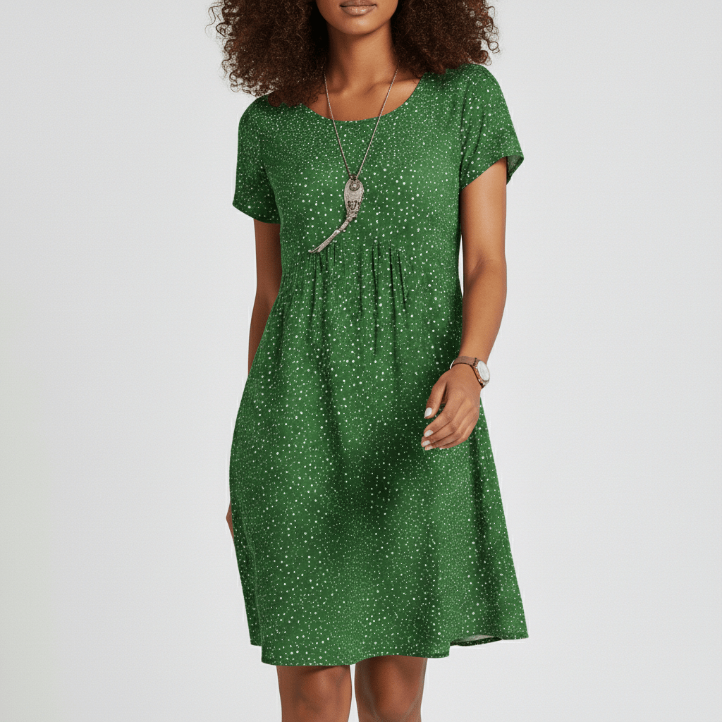 Pretty Floral Knee Length Summer Dress - OutfitLondon