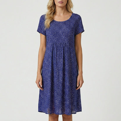 Pretty Floral Knee Length Summer Dress
