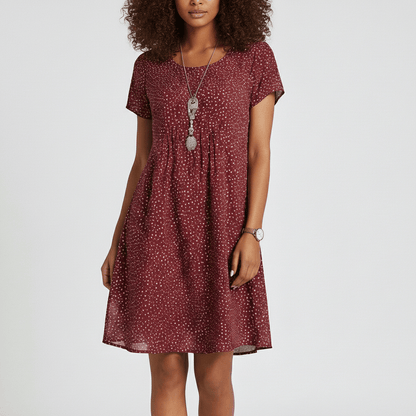Pretty Floral Knee Length Summer Dress