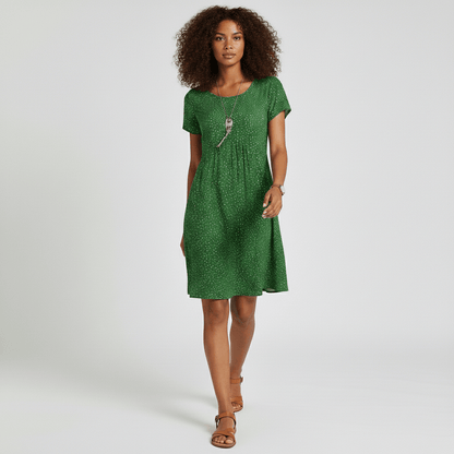 Pretty Floral Knee Length Summer Dress