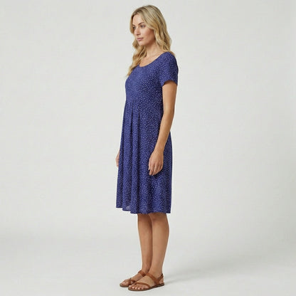 Pretty Floral Knee Length Summer Dress
