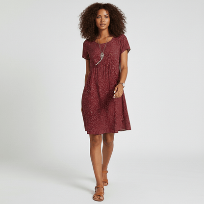 Pretty Floral Knee Length Summer Dress