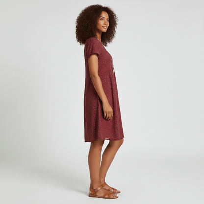 Pretty Floral Knee Length Summer Dress