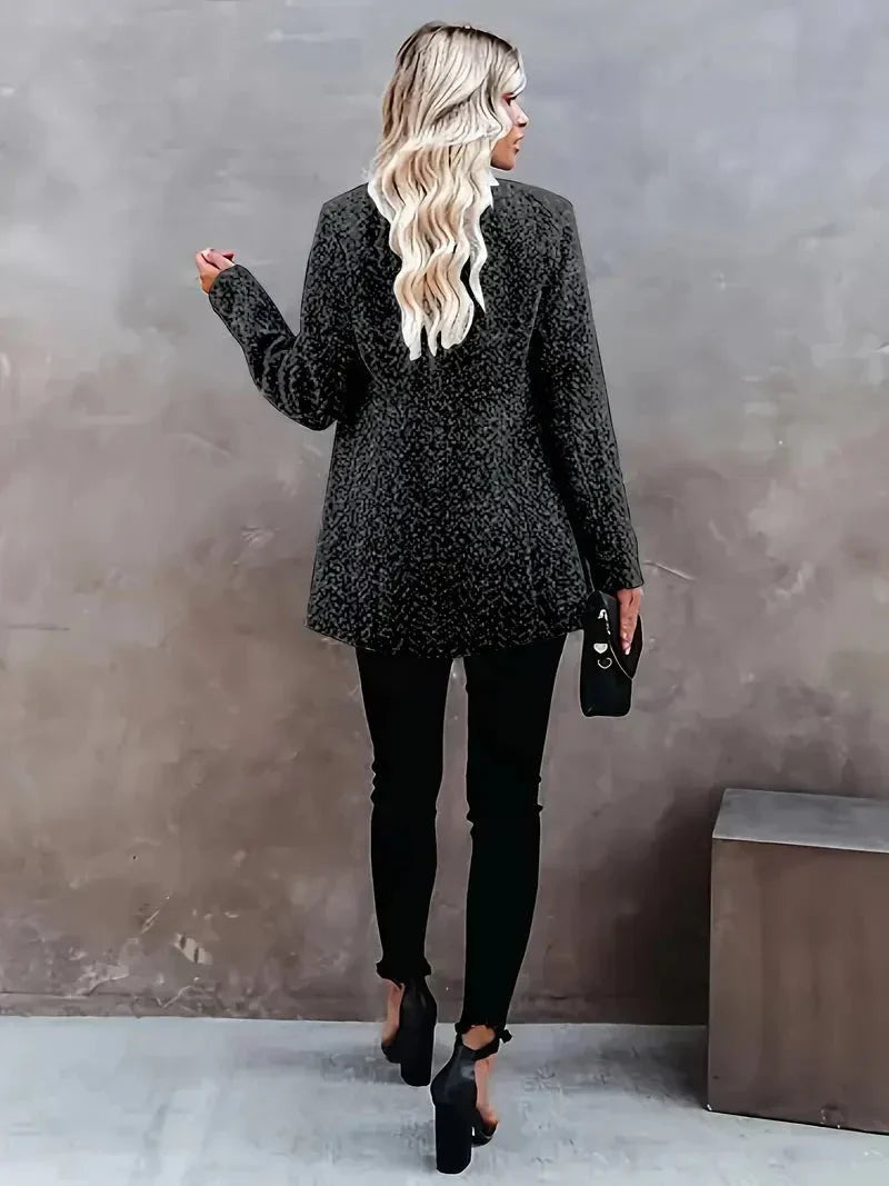 Relaxed Fit Open Front Women's Casual Trench Coat