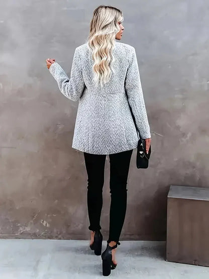 Relaxed Fit Open Front Women's Casual Trench Coat