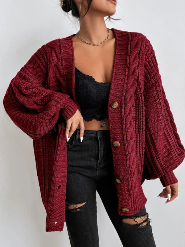 Soft Women's Oversized Knitted Cardigan Sweater