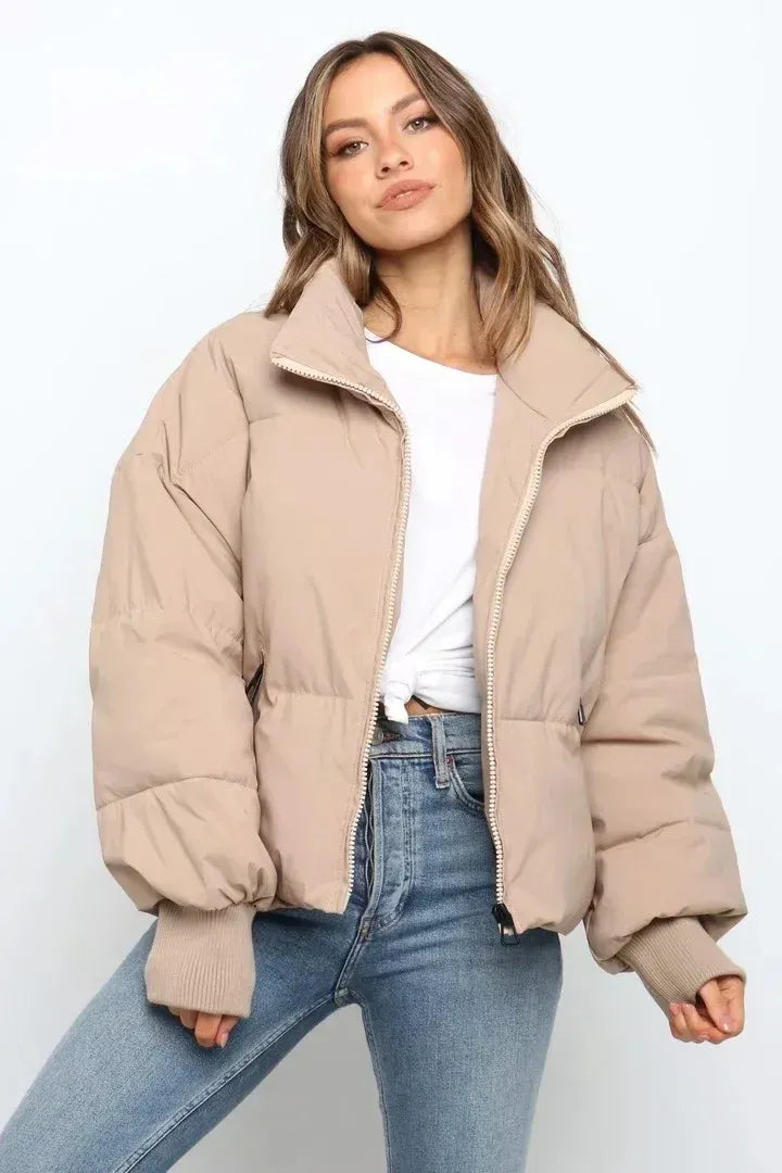 Ladies Large Padded Winter Coat Jacket - OutfitLondon