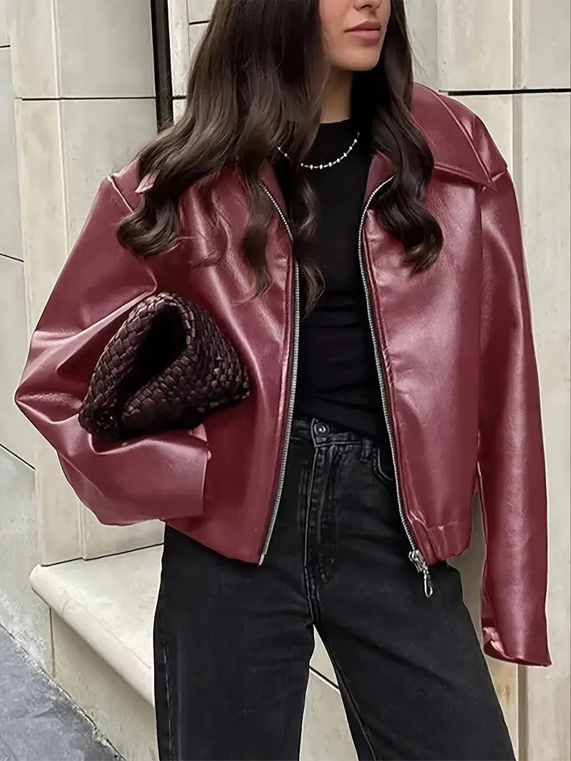 Relaxed Fit Women's Zip Up Jacket