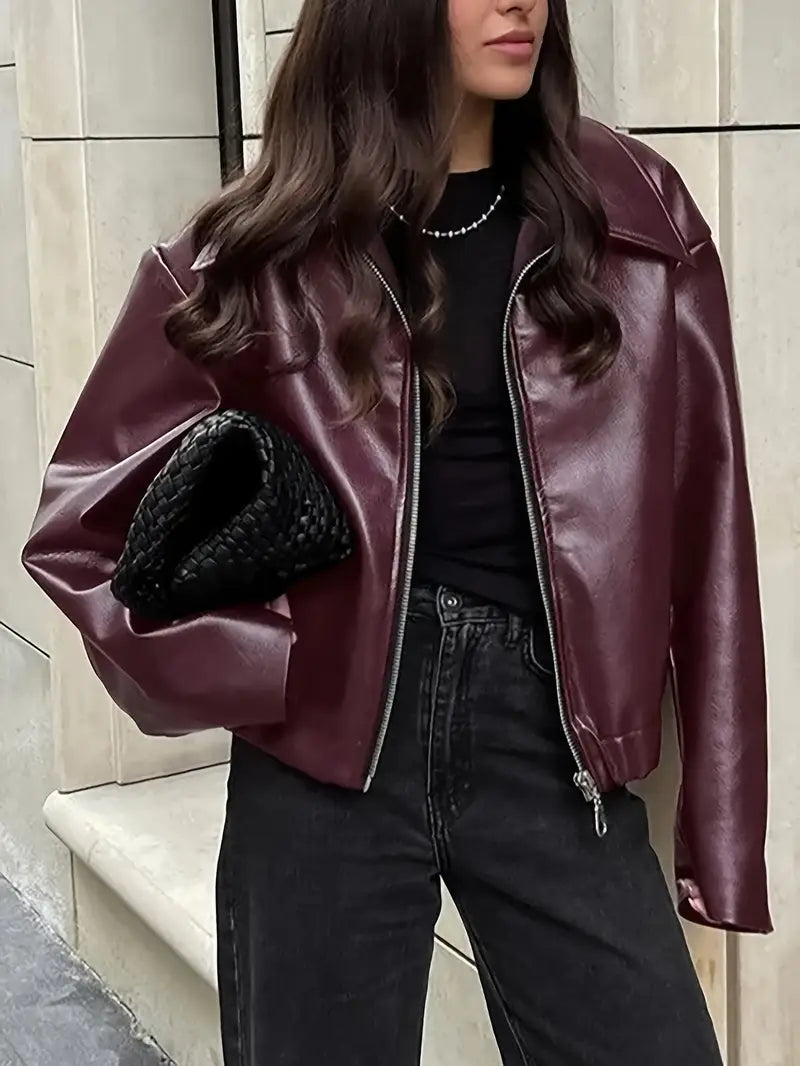 Relaxed Fit Women's Zip Up Jacket - OutfitLondon