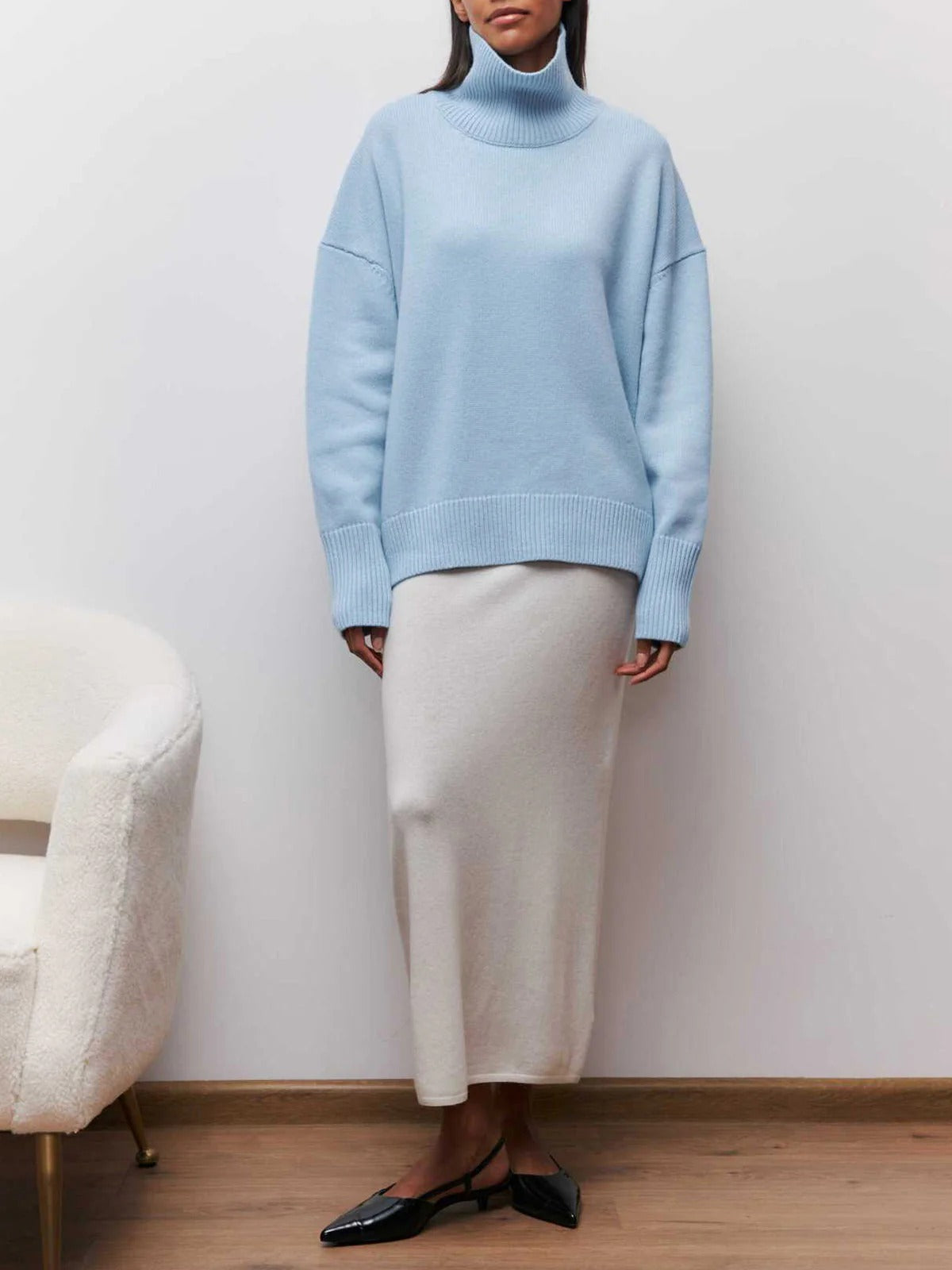 Relaxed Fit Women's Crew Neck Jumper Sweater