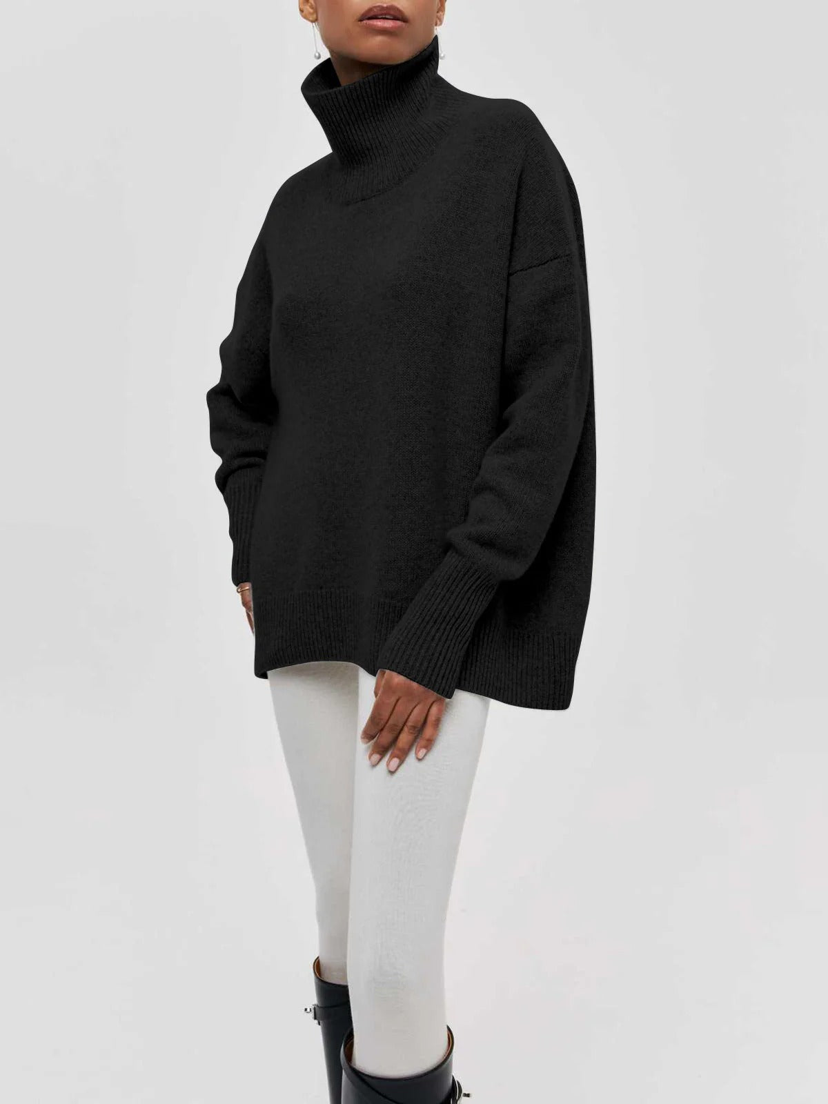 Relaxed Fit Women's Crew Neck Jumper Sweater