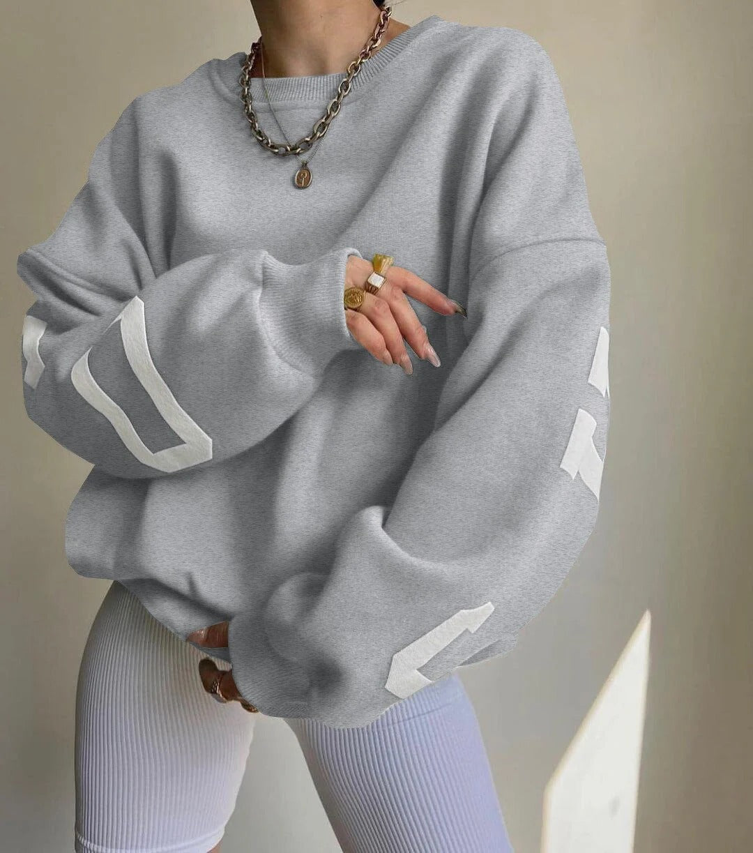 Comfortable Loose Fit Ladies Sweatshirt