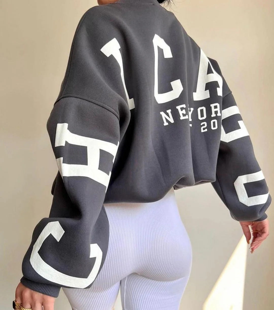 Comfortable Loose Fit Ladies Sweatshirt