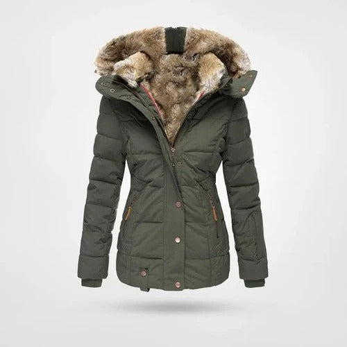 Cozy Ladies' Insulated Hooded Winter Coat