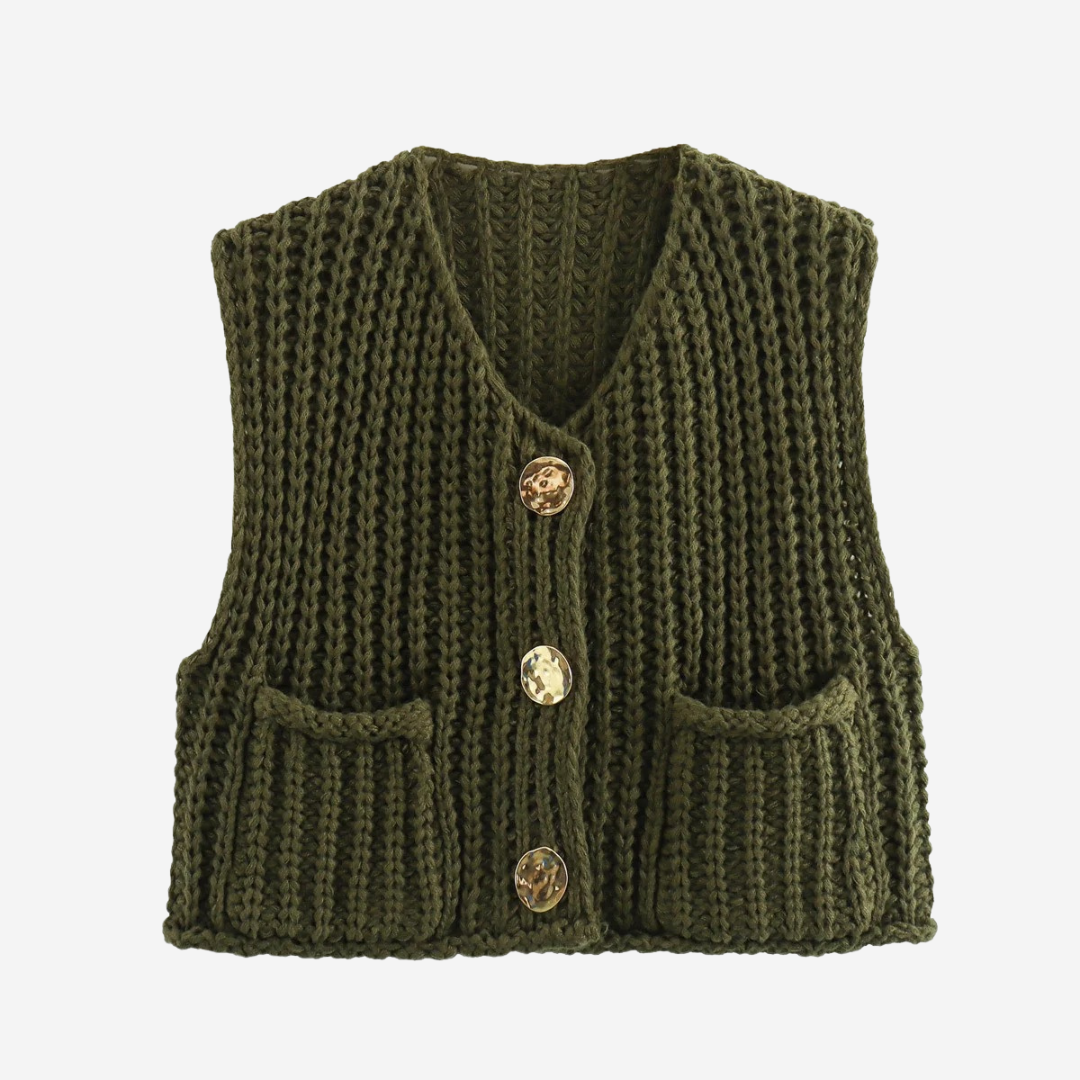 Soft Ladies Crew Neck Knit Vest
