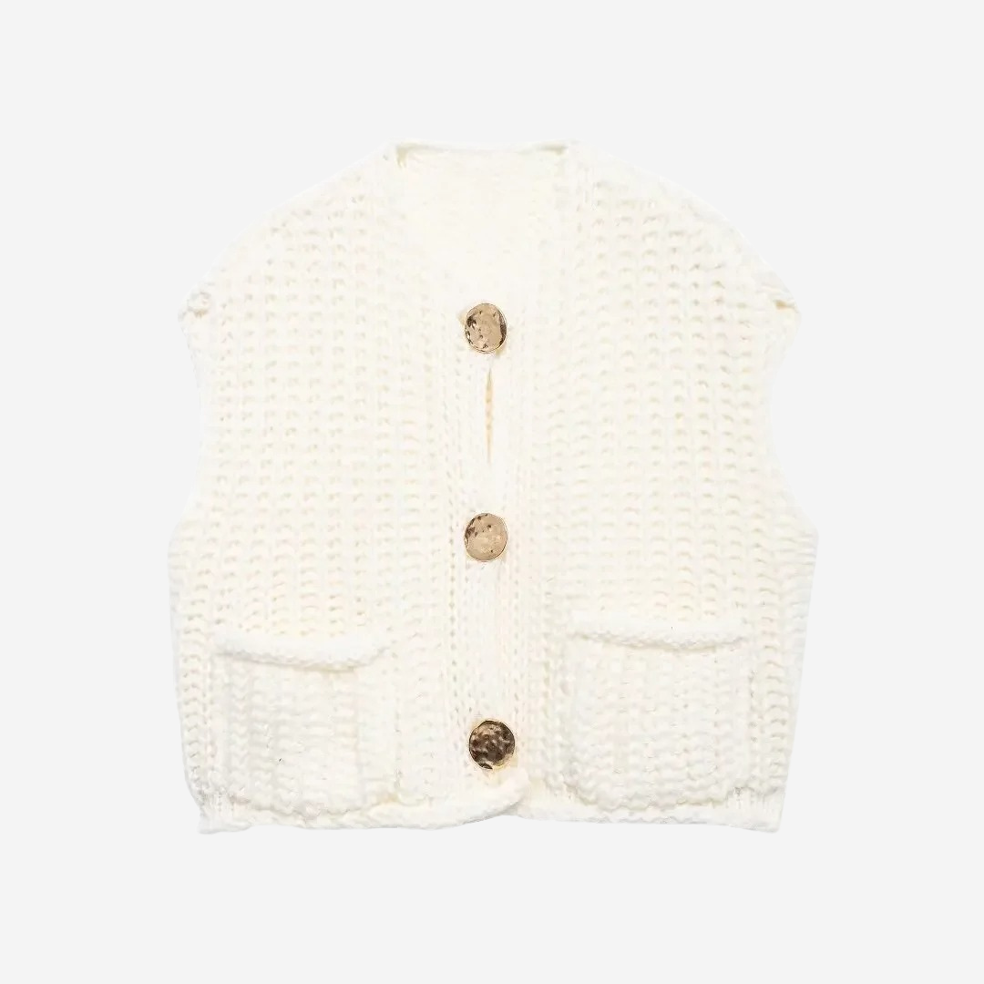 Soft Ladies Crew Neck Knit Vest