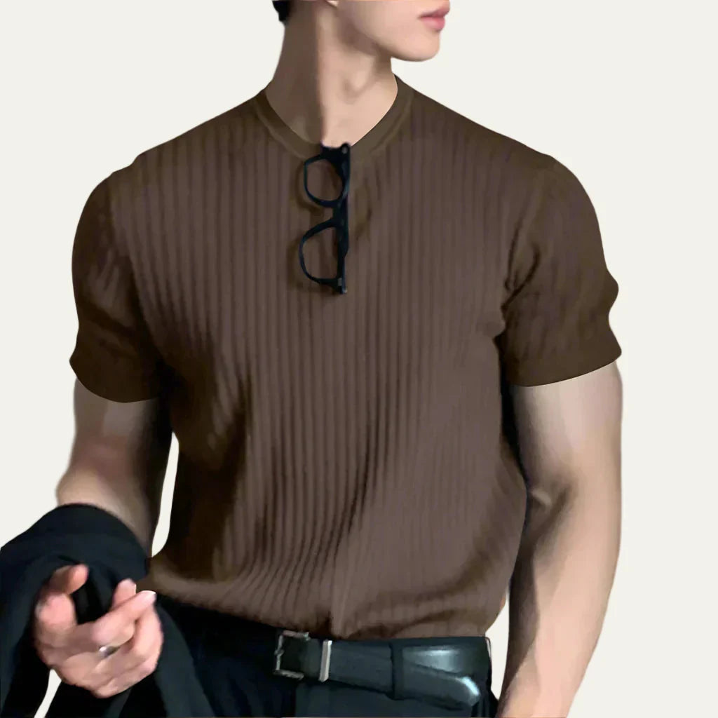 Casual Fit Crew Neck Short Sleeve Tee Shirt - OutfitLondon