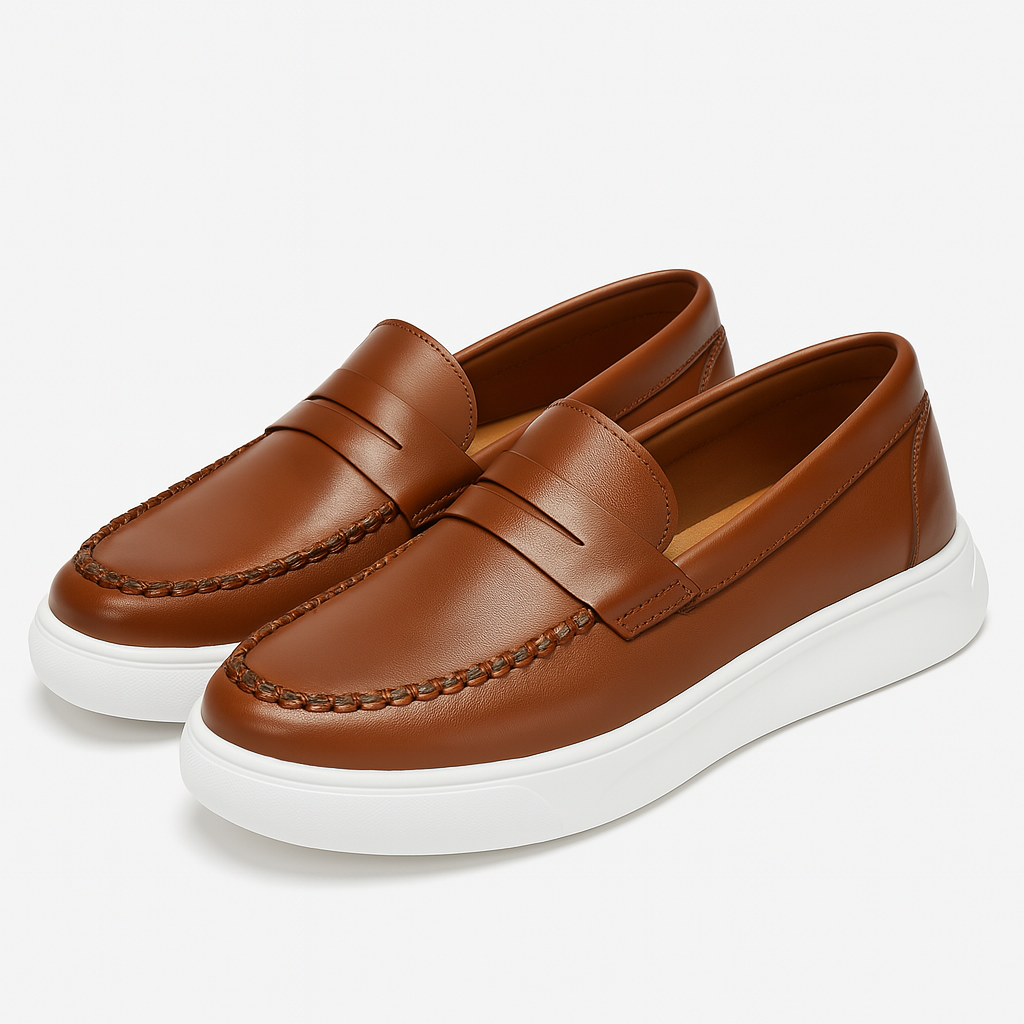Classic Brown Leather Loafers