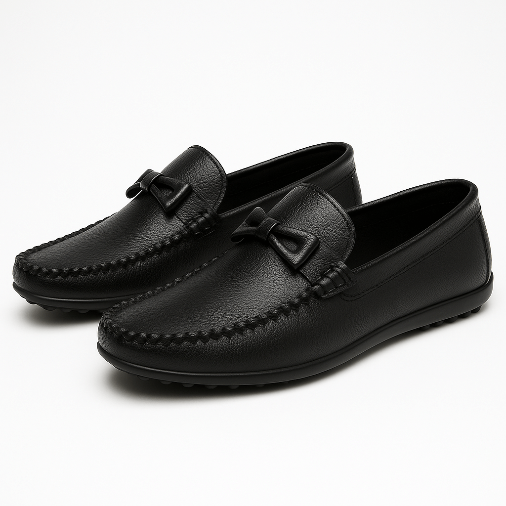 Men's Classic Brown Slip On Shoes - OutfitLondon
