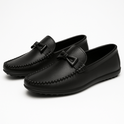 Men's Classic Brown Slip On Shoes - OutfitLondon