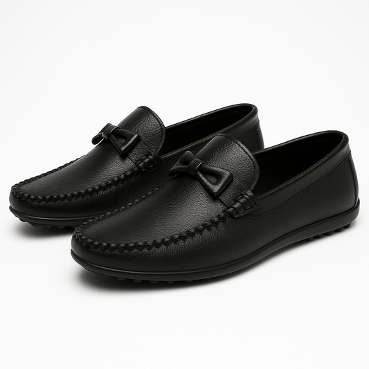 Men's Classic Brown Slip On Shoes - OutfitLondon